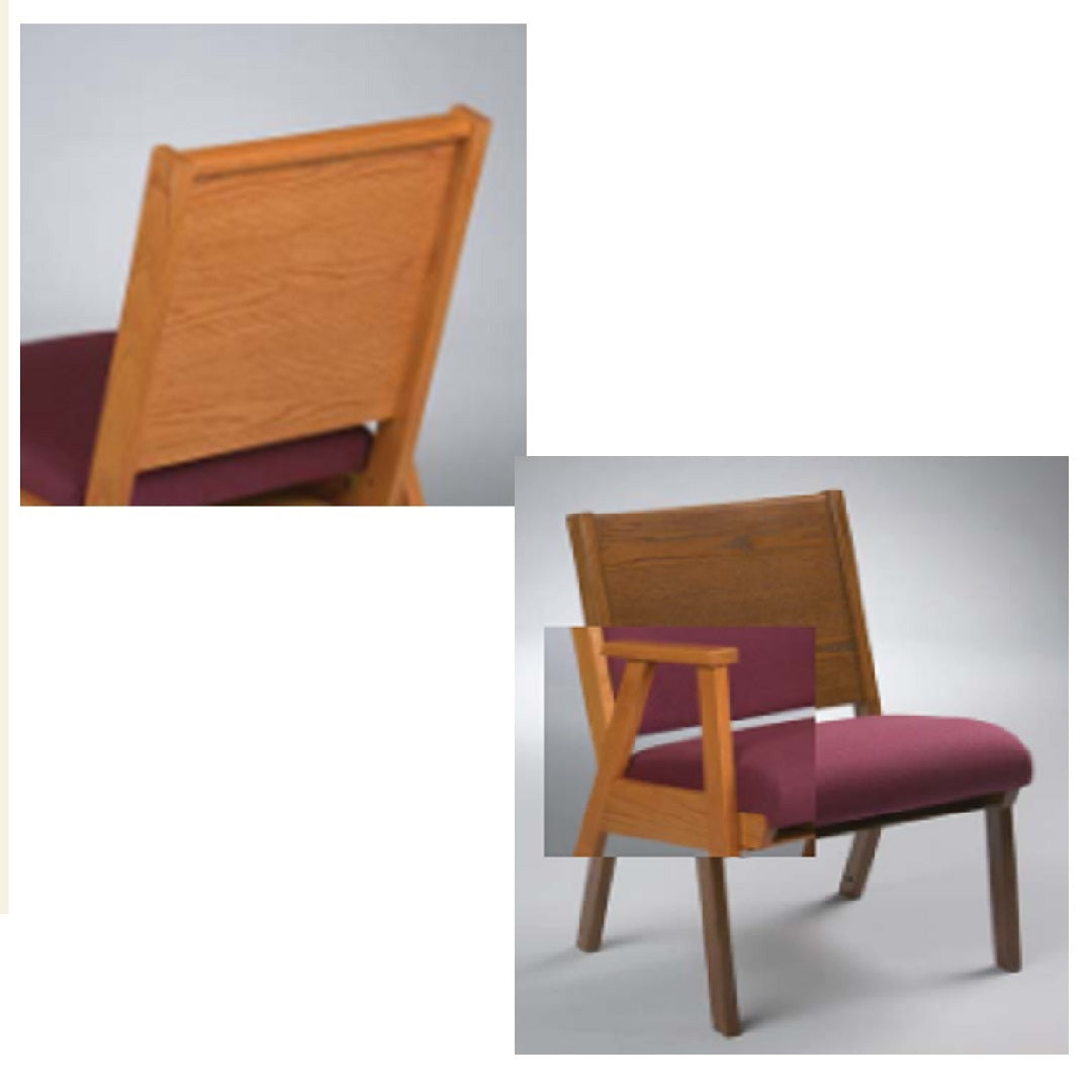 Imperial Woodworks Model #87 33"H Stackable Wood Chair with Armrest