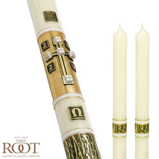 root-candle-custom-series-61-christus-vincit-paschal-candle-a61