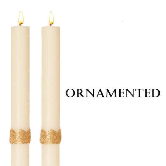 dadant-candle-classic-series-ornamented-side-altar-candles-set-of-2-candles-classic