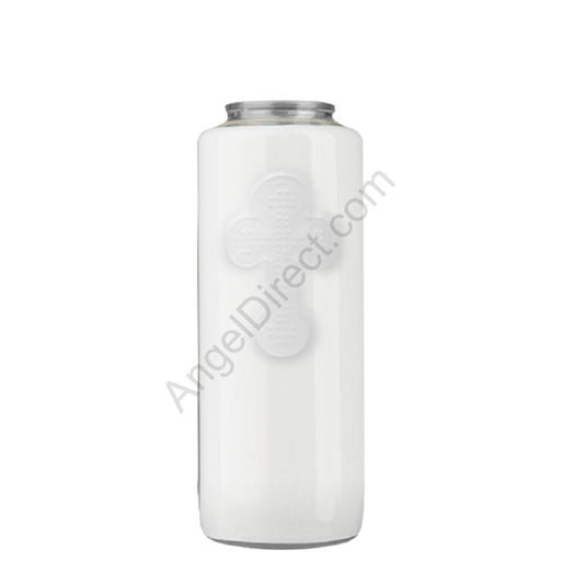 dadant-candle-no-4-white-6-day-glass-devotional-candle-case-of-12-candles-230600