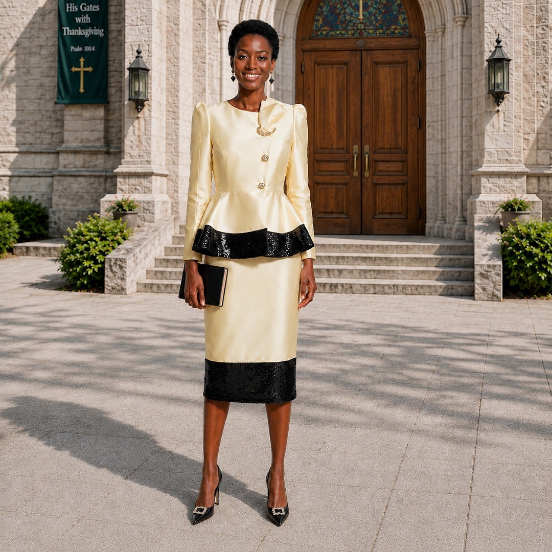 donna-vinci-canary-black-peplum-jacket-skirt-ensemble-12252ca