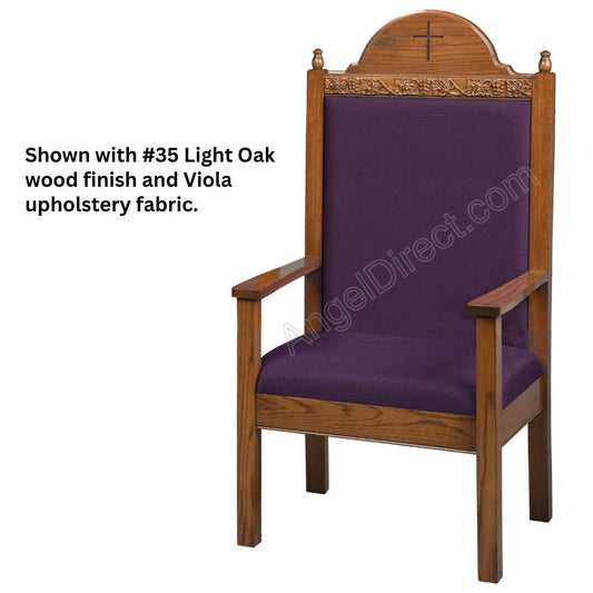 imperial-woodworks-500-series-54-1-2h-center-pulpit-chair-with-crown-back-500cpccb