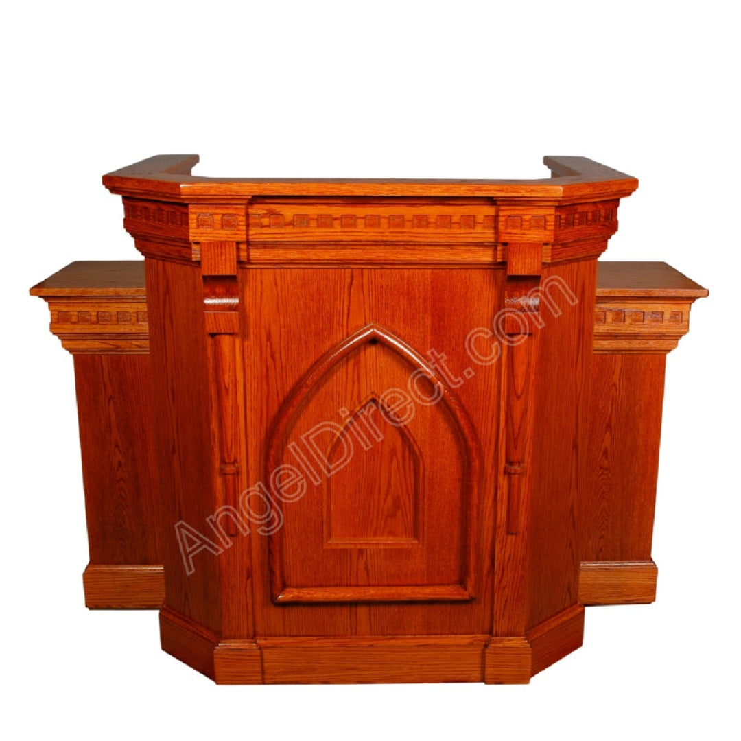 Imperial Woodworks 900 Series Wing Pulpit 48'H with Arched Panel ...