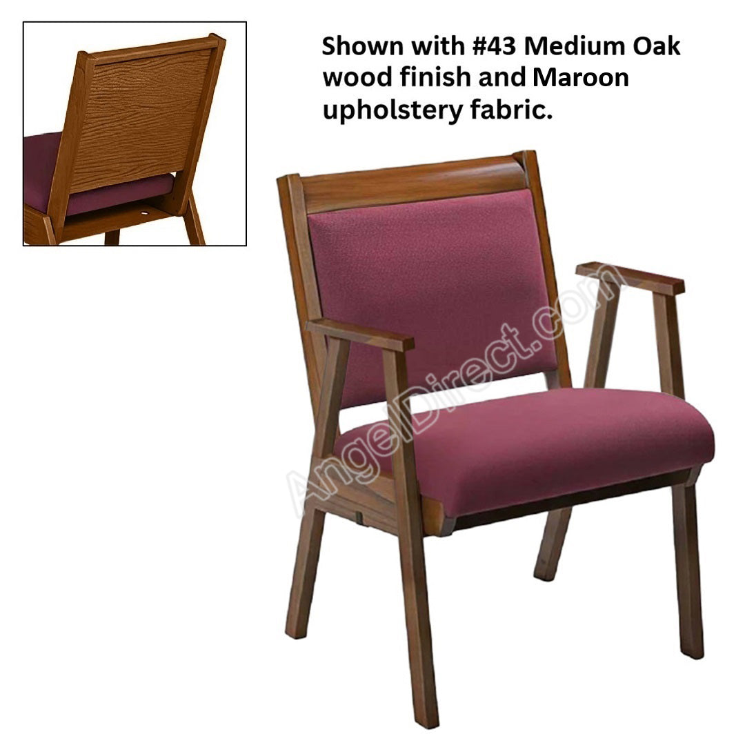 Imperial Woodworks Model #87 33"H Stackable Wood Chair with Armrest ...
