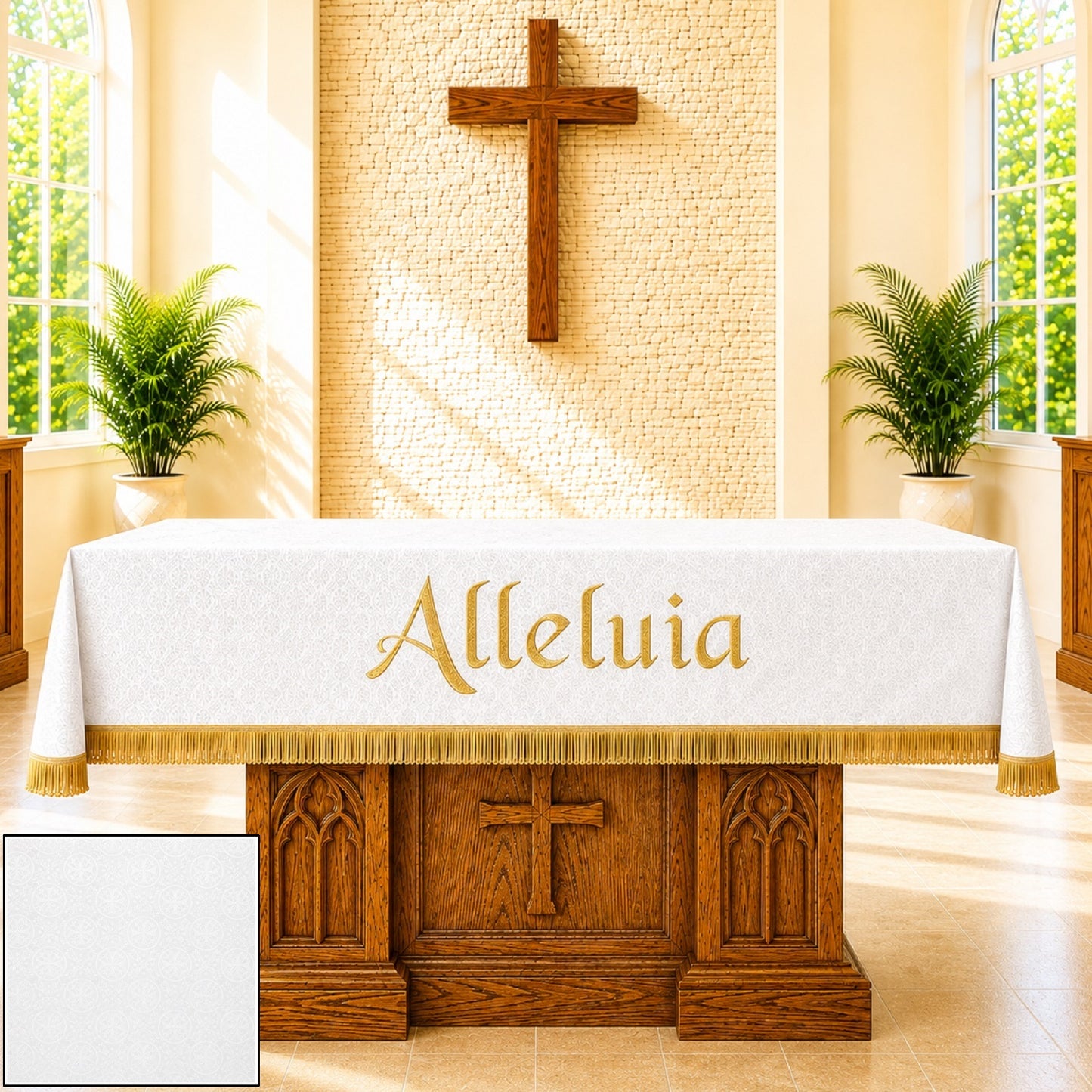 murphy-108w-white-alleluia-embroidered-altar-frontal-vc752