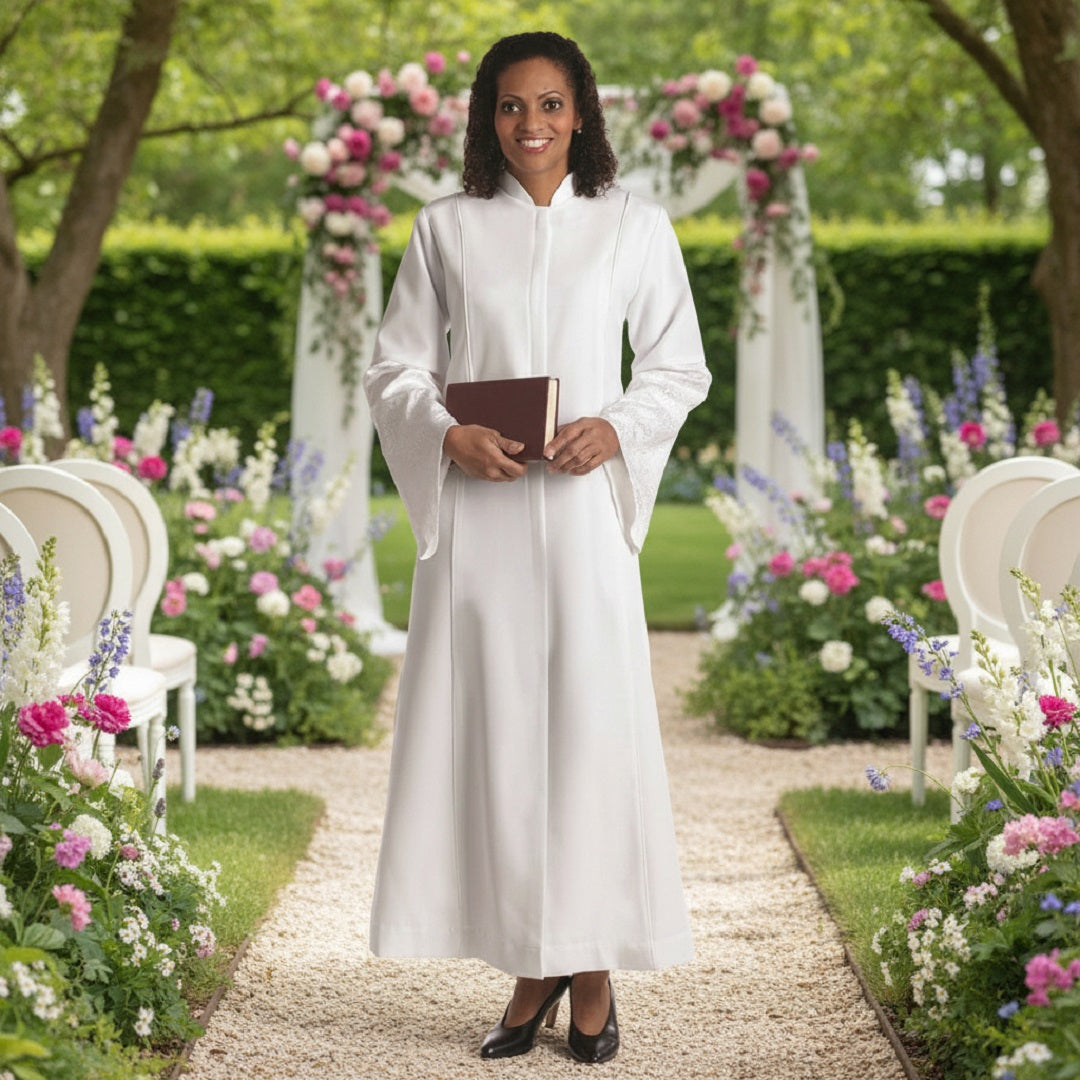 Murphy Bethany Collection Women's White Pulpit Robe HF621