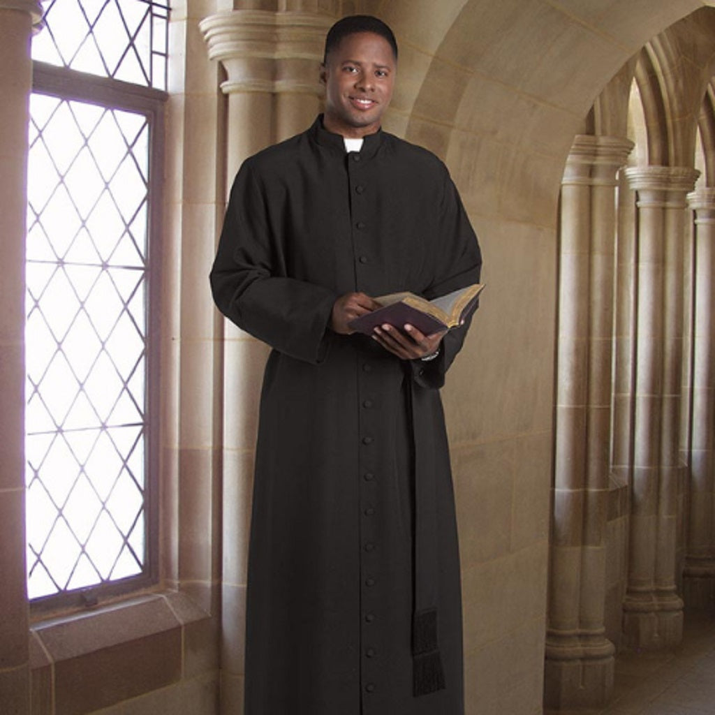 Murphy Carlisle Collection Men's Black Cleric Cassock HM543 Murphy Carlisle Collection Men's Black Cleric Cassock HM543