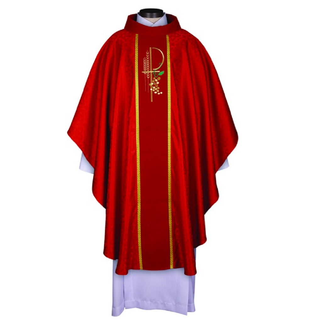 r-j-toomey-eucharistic-jacquard-collection-red-chasuble-with-velvet-cowl-neck-and-inner-stole-yc778red