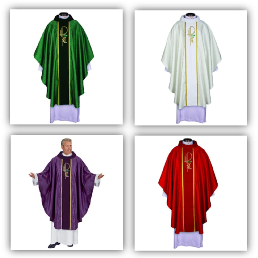 r-j-toomey-eucharistic-jacquard-collection-set-of-four-chasubles-with-velvet-cowl-neck-and-inner-stoles-yc779