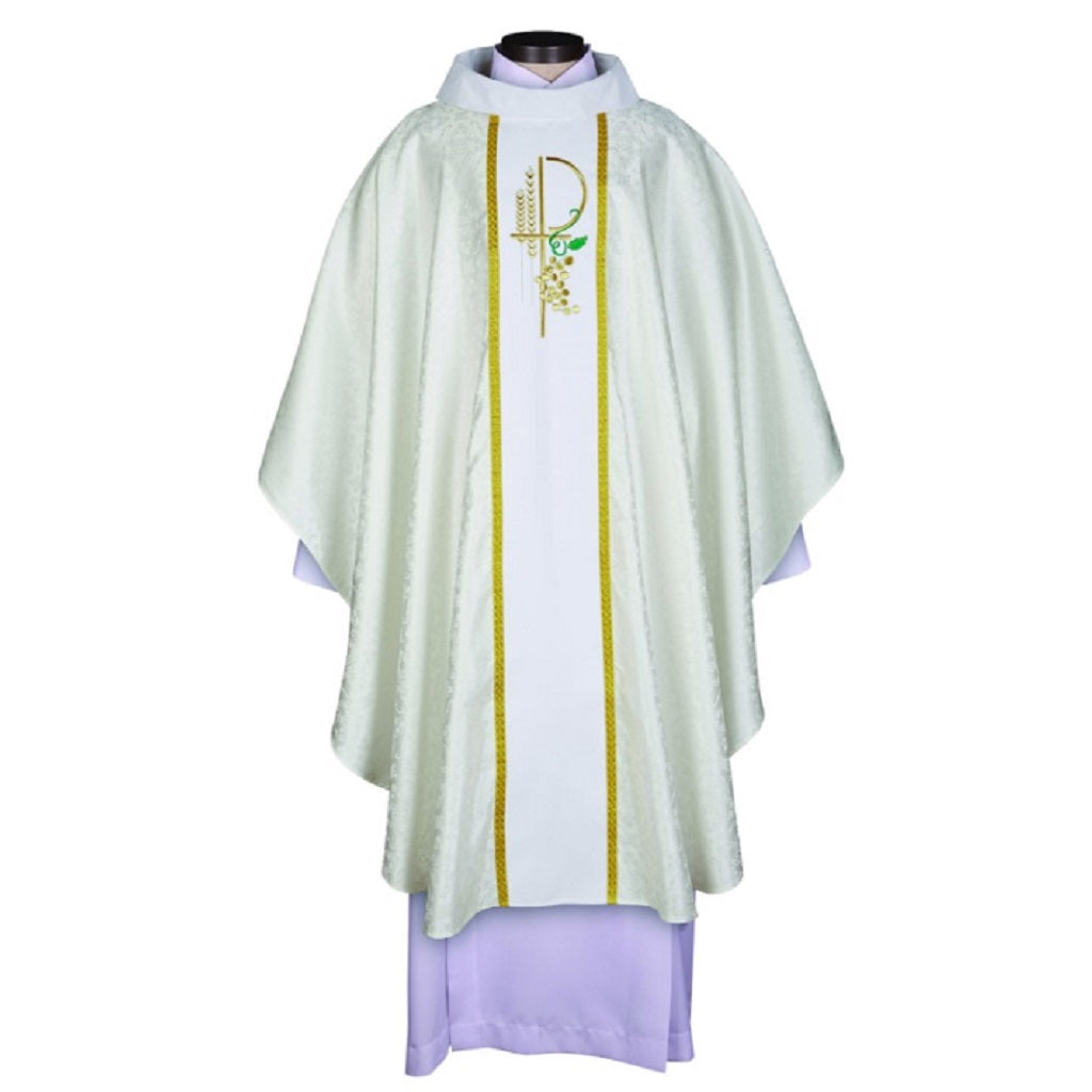 r-j-toomey-eucharistic-jacquard-collection-white-chasuble-with-velvet-cowl-neck-and-inner-stole-yc778wht