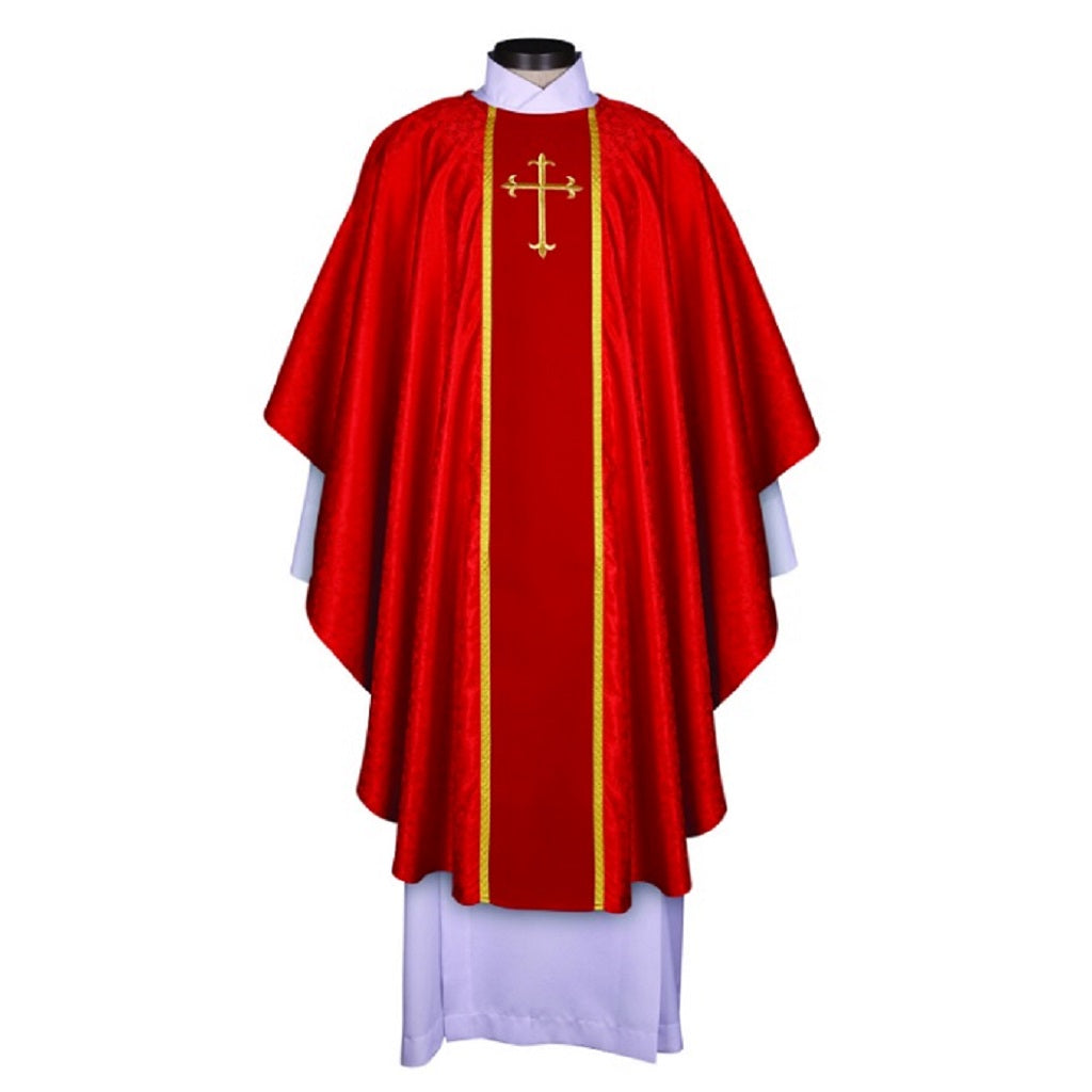 r-j-toomey-fleur-de-lis-cross-jacquard-collection-red-chasuble-with-inner-stole-yc780red