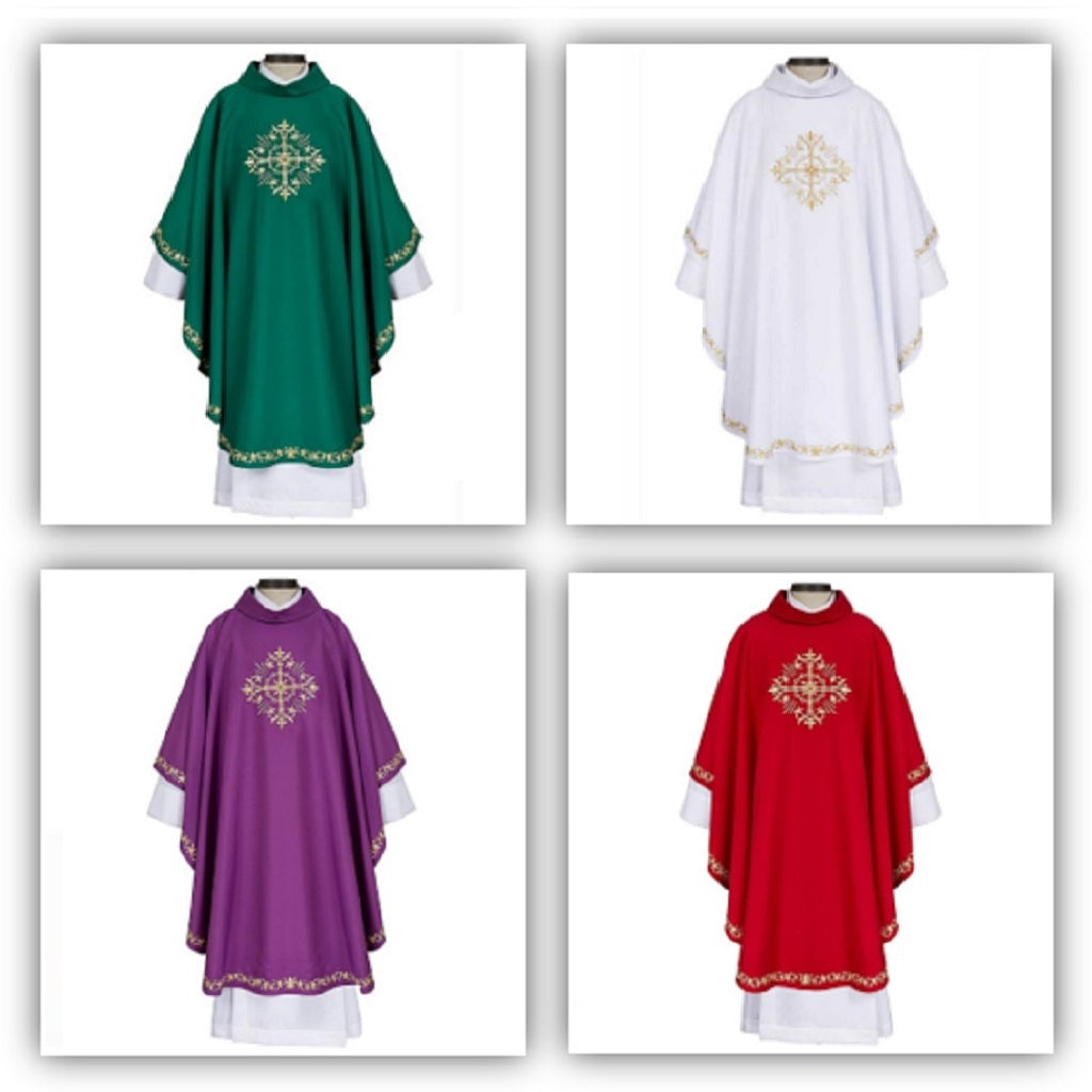 R.J. Toomey Holy Trinity Cross Collection Set of Four Chasubles with Inner Stoles