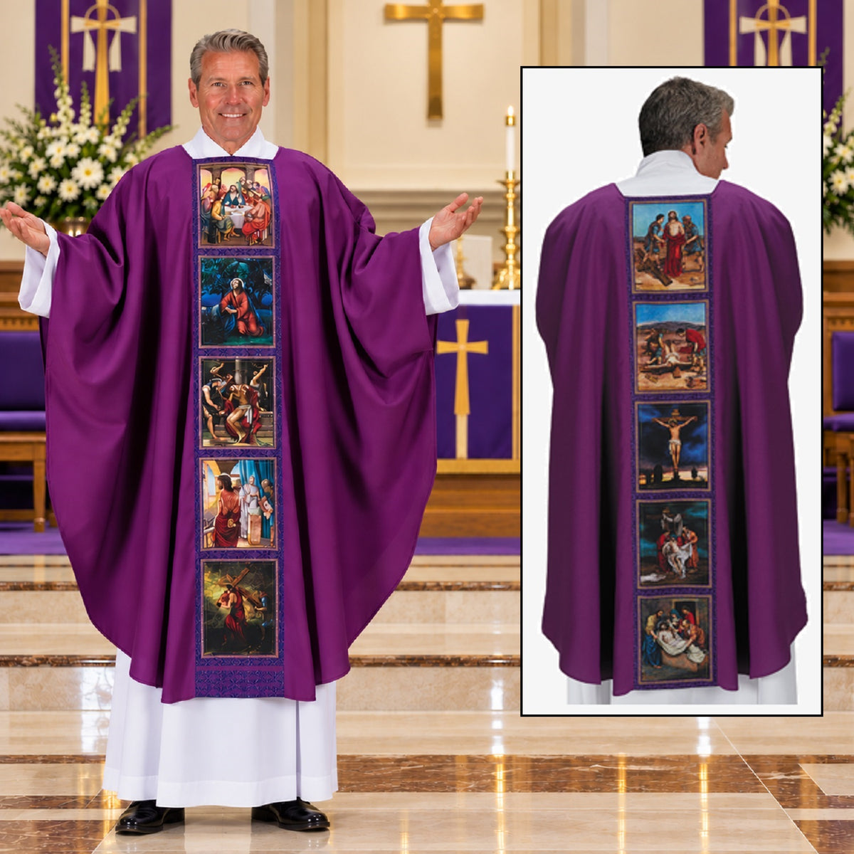 R.J. Toomey Lenten Story Chasuble with Inner Stole