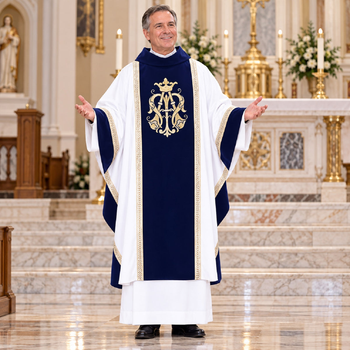 R.J. Toomey Marian Collection Chasuble with Inner Stole