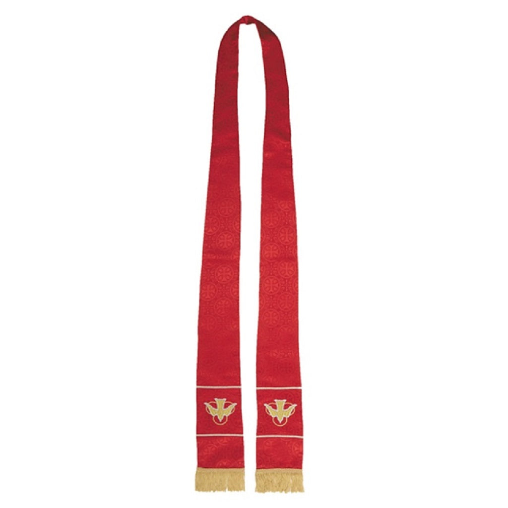 r-j-toomey-maltese-cross-red-jacquard-stole-vc743