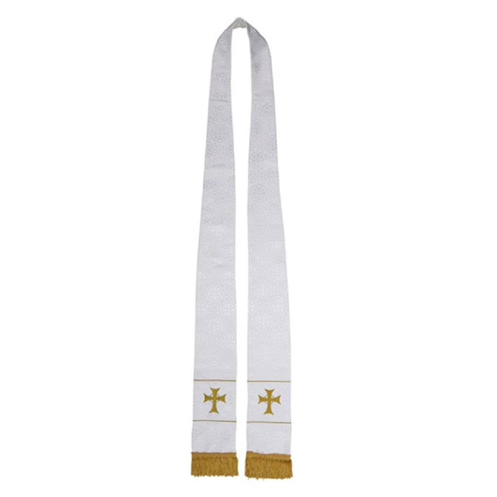 r-j-toomey-maltese-cross-white-jacquard-stole-vc749
