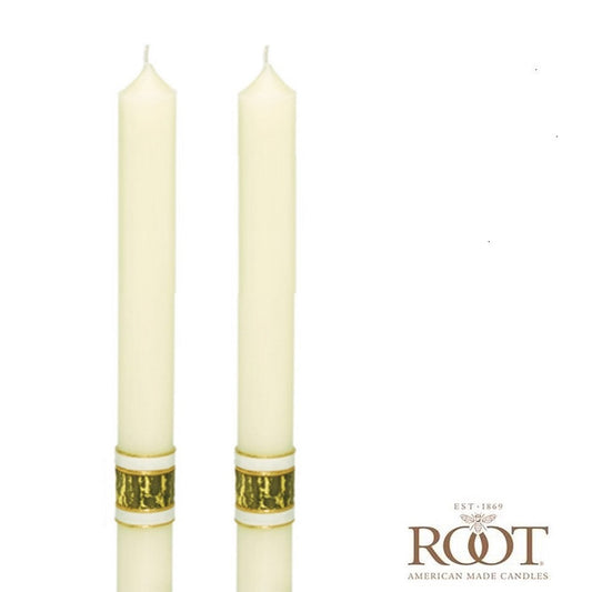 root-candle-custom-series-green-side-altar-candles-set-of-2-candles-24agrn