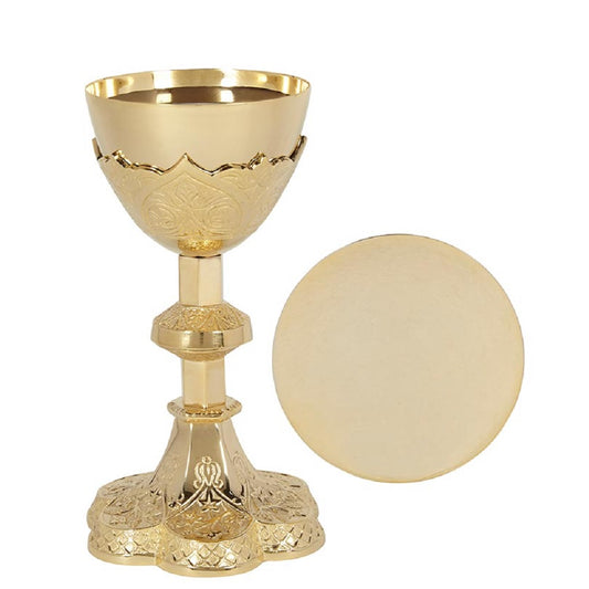 sudbury-brass-embossed-vines-chalice-and-paten-set-ns712