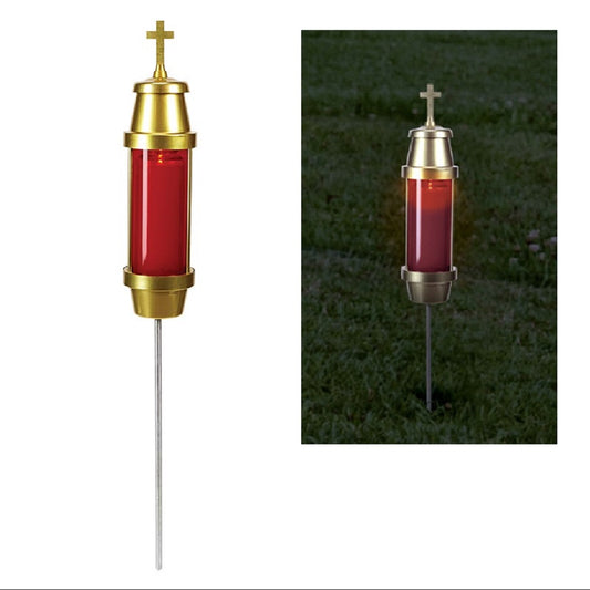 will-baumer-cross-cemetery-light-with-red-plastic-globe-wc912