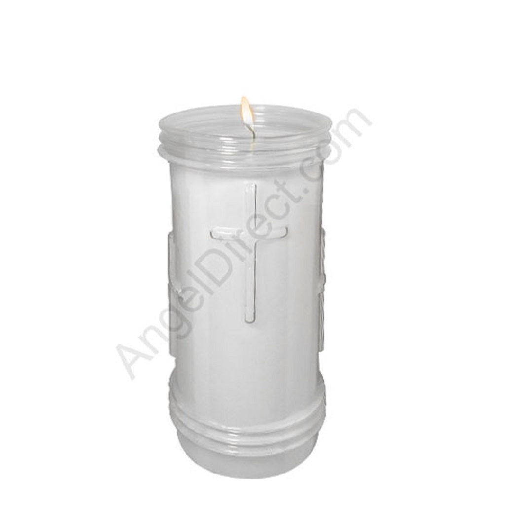 will-and-baumer-prayerlights-clear-4-5-day-plastic-devotional-candle-case-of-12-candles-wbs012