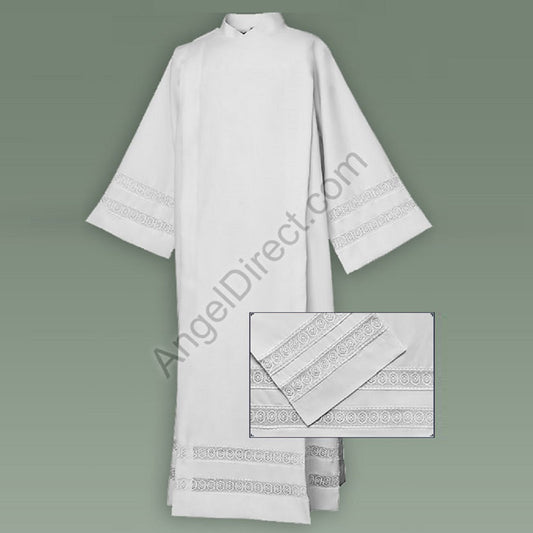 abbey-brand-abbey-weave-polyester-front-wrap-alb-with-lace-423in-424inwht