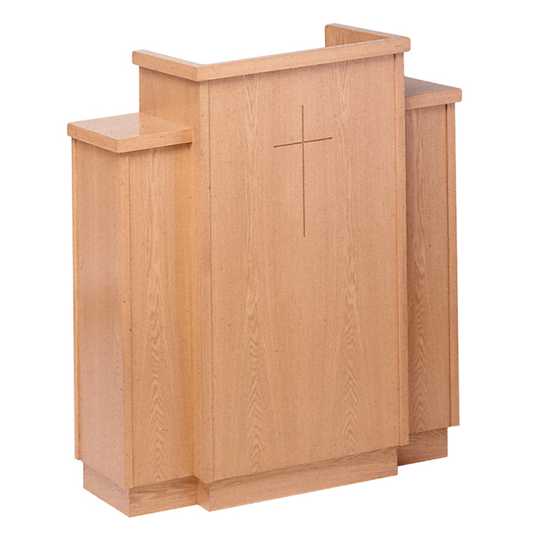 Imperial Woodworks 400 Series 48"H Wing Pulpit with Cross Carving ...