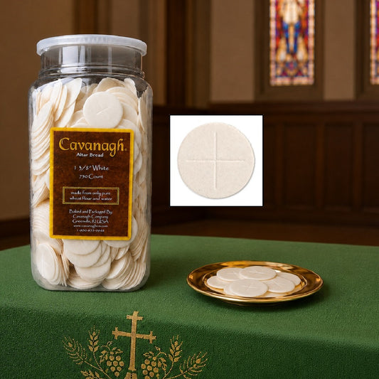 Cavanagh 1-3/8"D White Communion Altar Breads - Case of 15,000 Altar Breads