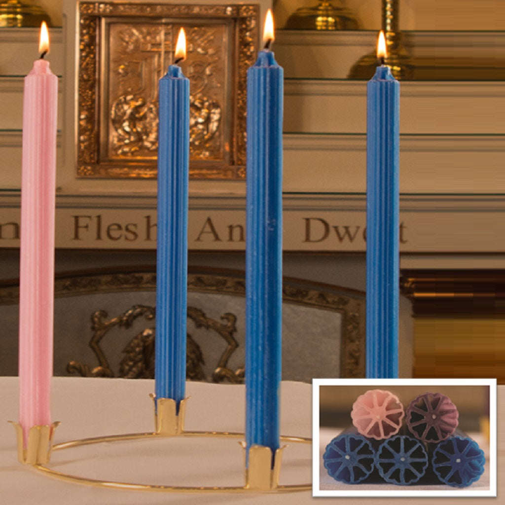 dadant-candle-7-8d-100-beeswax-hollow-core-advent-candle-set-82700