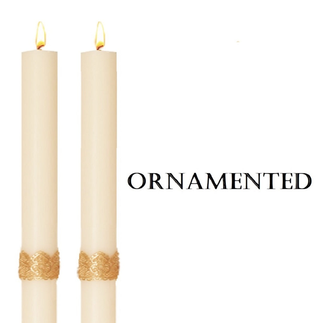 Angel Direct Dadant Candle Ornamented Side Altar Candles - Set of 2 Candles – Angel ...