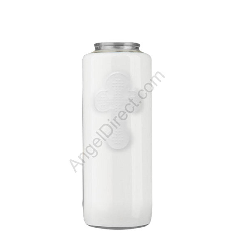 Angel Direct Dadant Candle No. 4 White, 6 Day, Glass Devotional Candle - Case of 12 ...