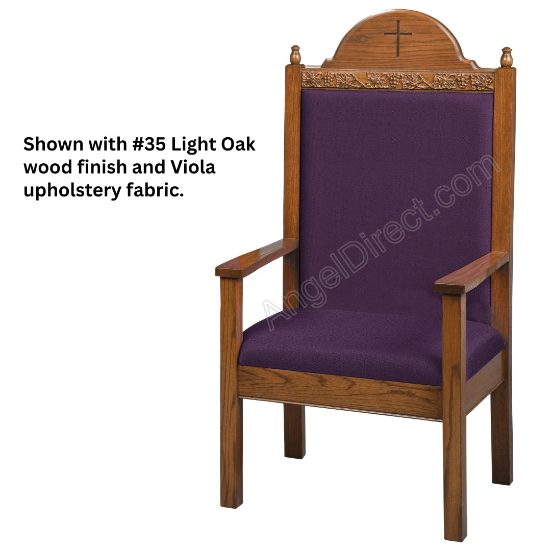 imperial-woodworks-500-series-54-1-2h-center-pulpit-chair-with-crown-back-500cpccb