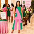 Lisa Rene Colorblock, Sleeveless Tunic & Pant Ensemble