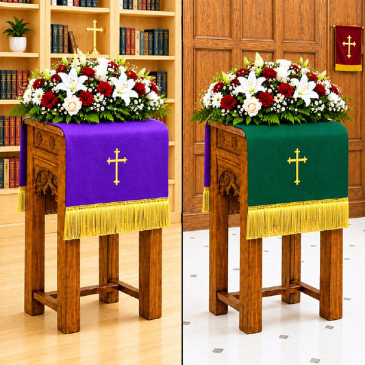 murphy-36l-reversible-purple-green-embroidered-flower-stand-cover-12687mr
