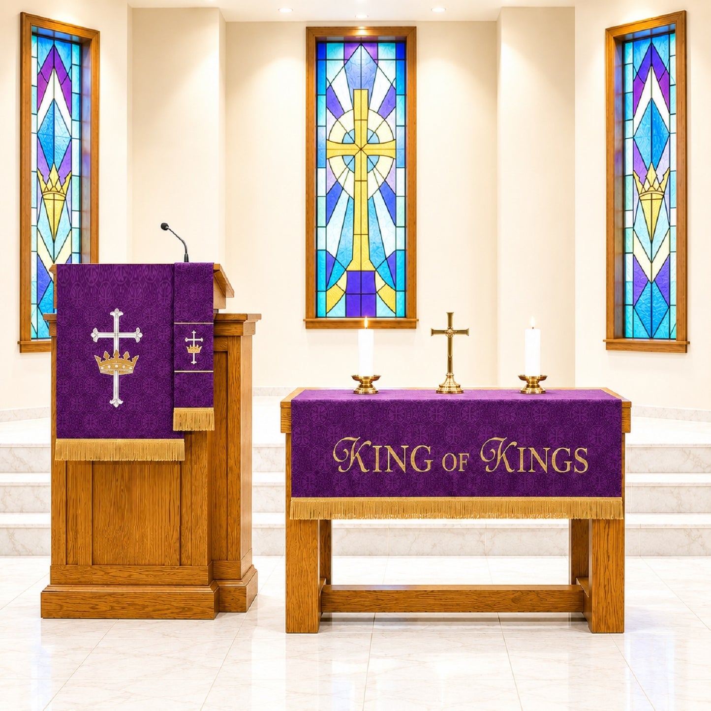 murphy-72w-purple-king-of-kings-three-piece-embroidered-parament-set-n7977set