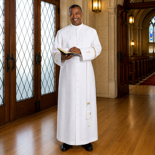 murphy-bristol-collection-mens-white-embroidered-cleric-cassock-h-187