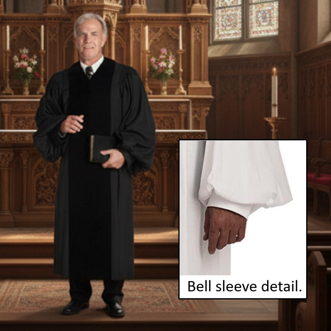 Murphy Regal Collection Men's Black Velvet Panel Pulpit Robe – Angel ...