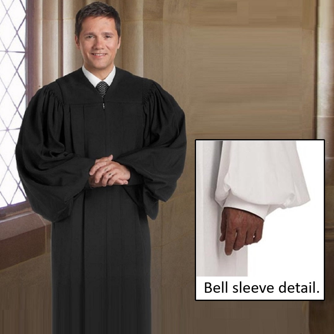 Murphy Plymouth Collection Men's Black Pulpit Robe with Bell Sleeves ...