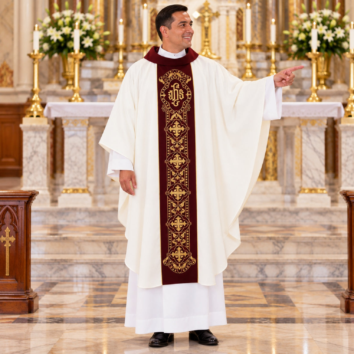 R.J. Toomey Around the World Collection Embroidered Chasuble with Inner Stole