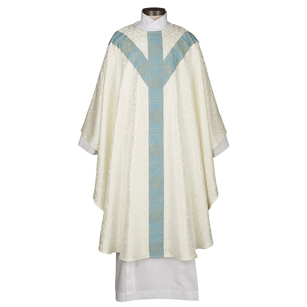 r-j-toomey-avignon-collection-ivory-blue-semi-gothic-chasuble-with-inner-stole-yc454blu