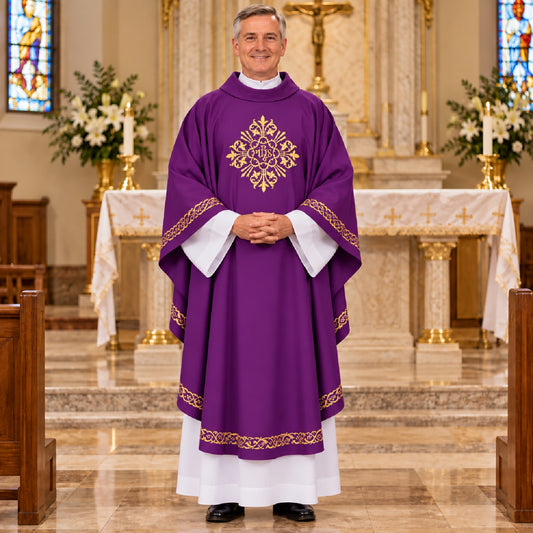 Advent Special!  R.J. Toomey Cipriani Collection Chasuble with Inner Stole