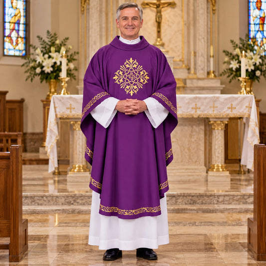 Advent Special!  R.J. Toomey Cipriani Collection Chasuble with Inner Stole