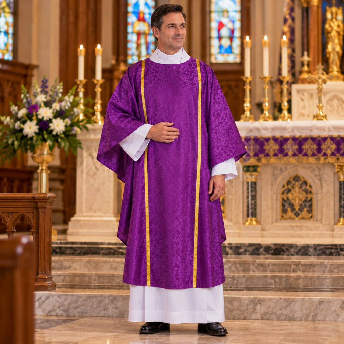R.J. Toomey Classic Jacquard Collection Dalmatic with Inner Stole