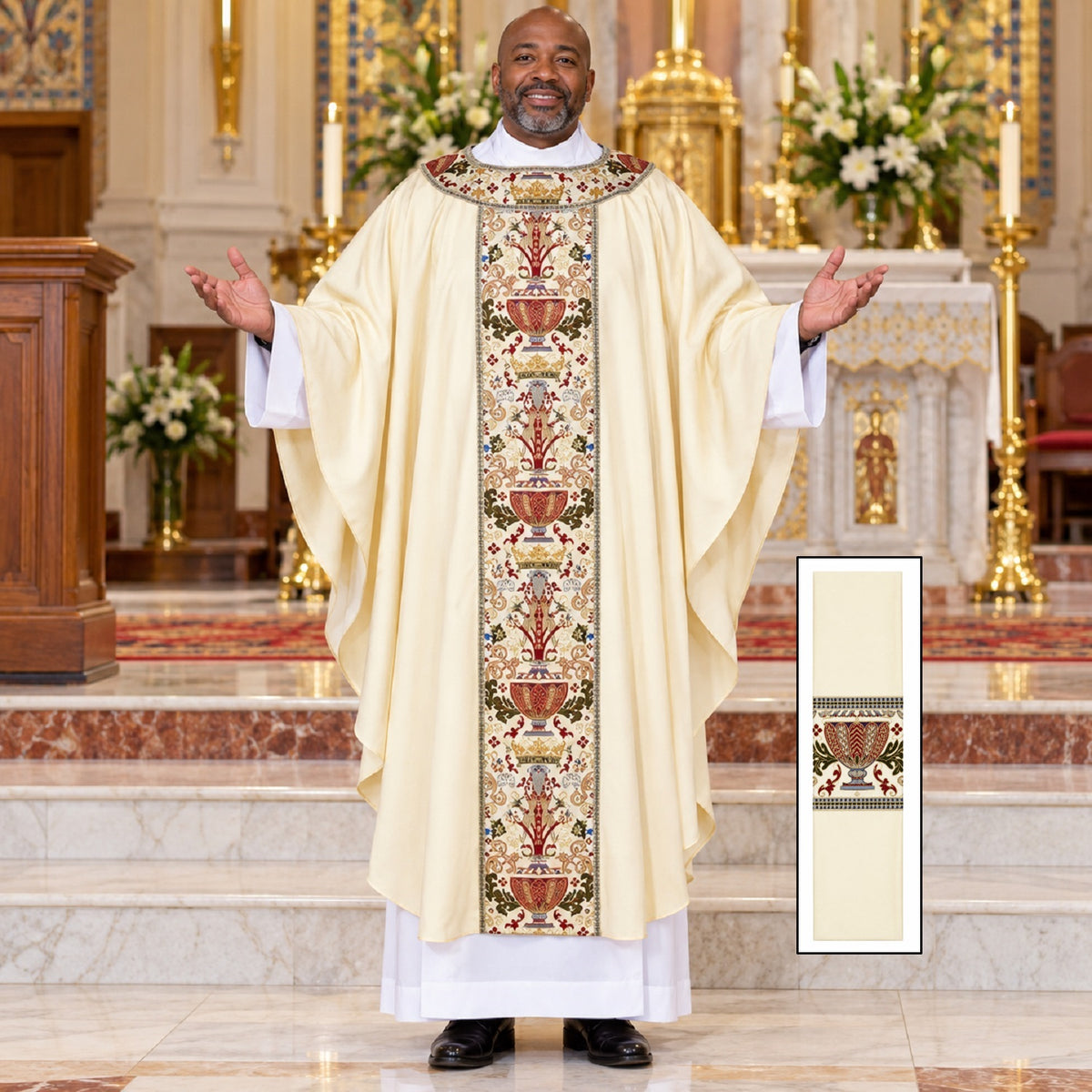 R.J. Toomey Coronation Collection Chasuble with Inner Stole