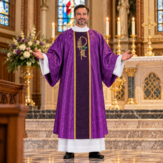 Advent Special! R.J. Toomey Eucharistic Jacquard Collection Dalmatic with Inner Stole