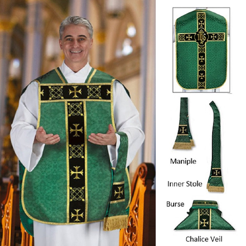 R.J. Toomey Trastevere Collection Green Chasuble with Accessories ...