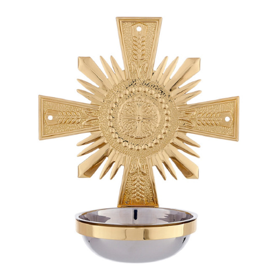 sudbury-brass-8-3-4-radiant-cross-holy-water-font-r5327