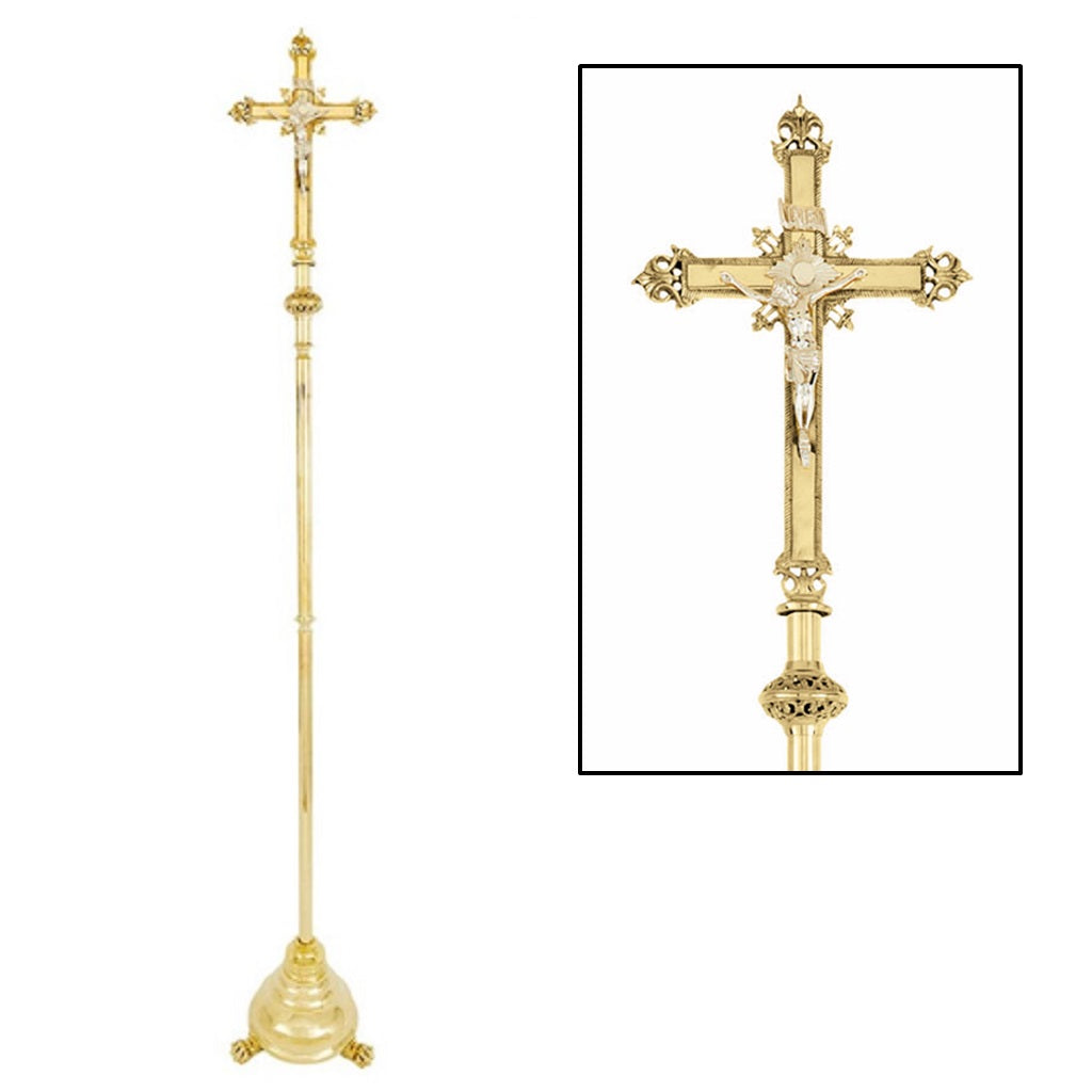 Sudbury Brass 85"H Processional Crucifix-N2917