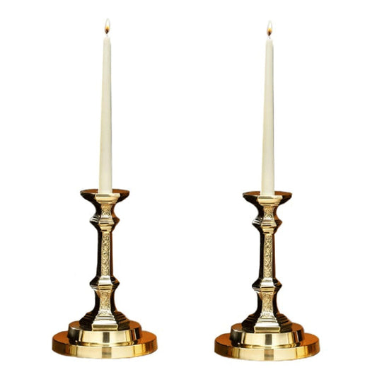 sudbury-brass-9h-budded-cross-series-altar-candlesticks-set-of-two-lt398