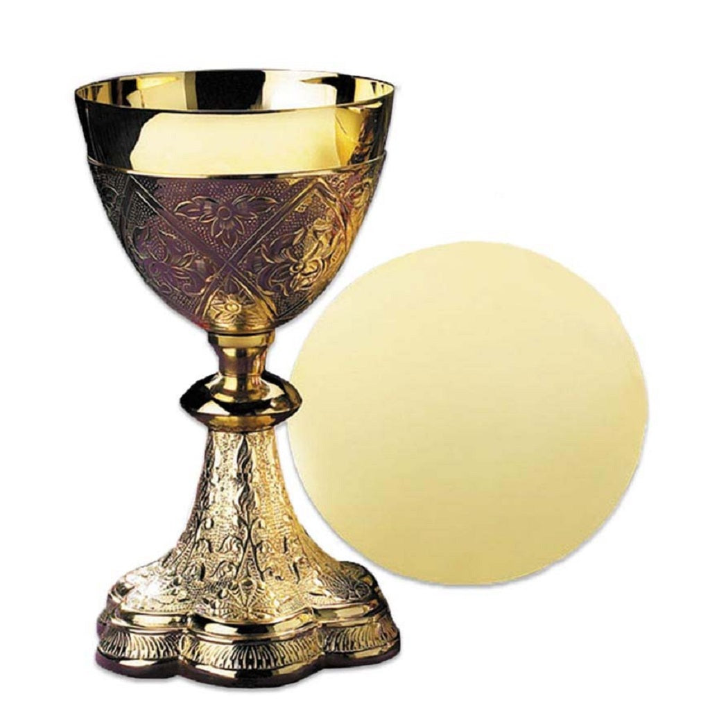Angel Direct Sudbury Brass Embossed Vines Chalice and Paten Set – Angel Direct Inc