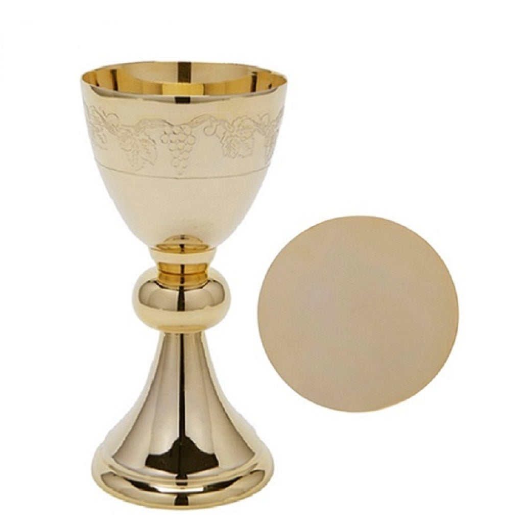 Angel Direct Sudbury Brass Grapes and Leaves Chalice and Paten Set – Angel Direct Inc